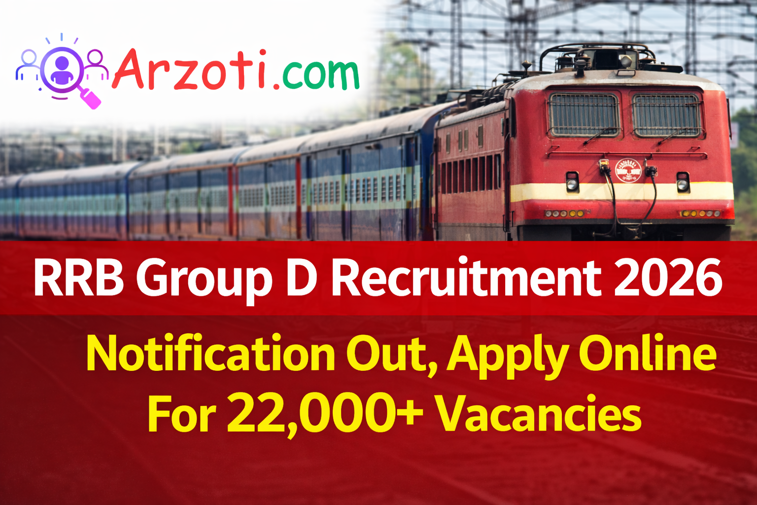 RRB Group D Recruitment 2026: Notification Out, Apply Online For 22,000+ Vacancies