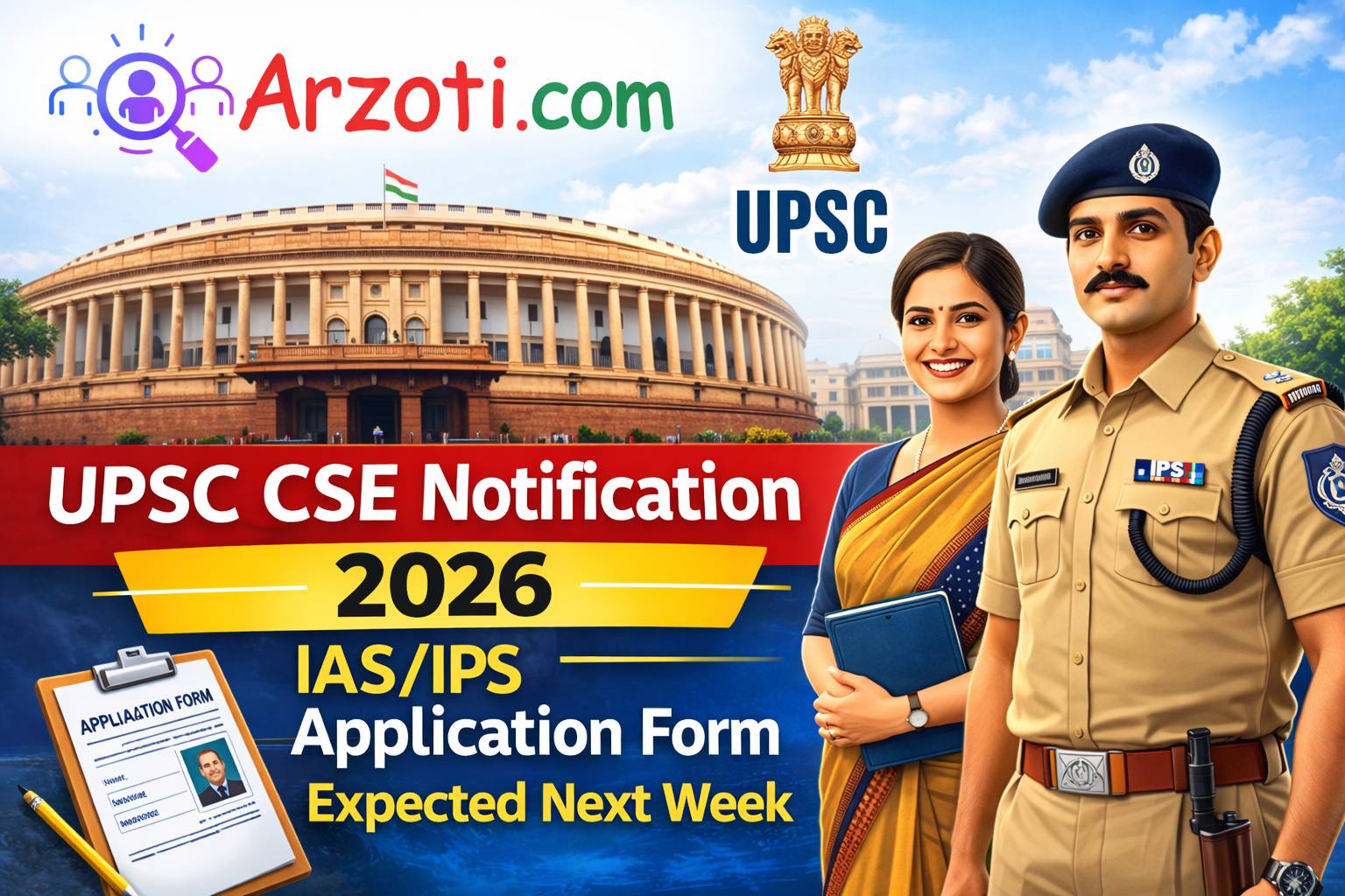 UPSC CSE Notification 2026: IAS/IPS Application Form Expected Next Week