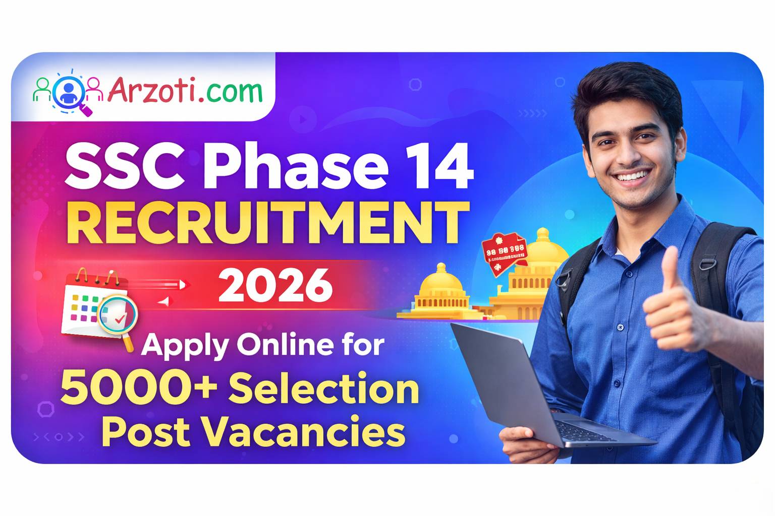 SSC Phase 14 Recruitment 2026: Apply Online for 5000+ Selection Post Vacancies